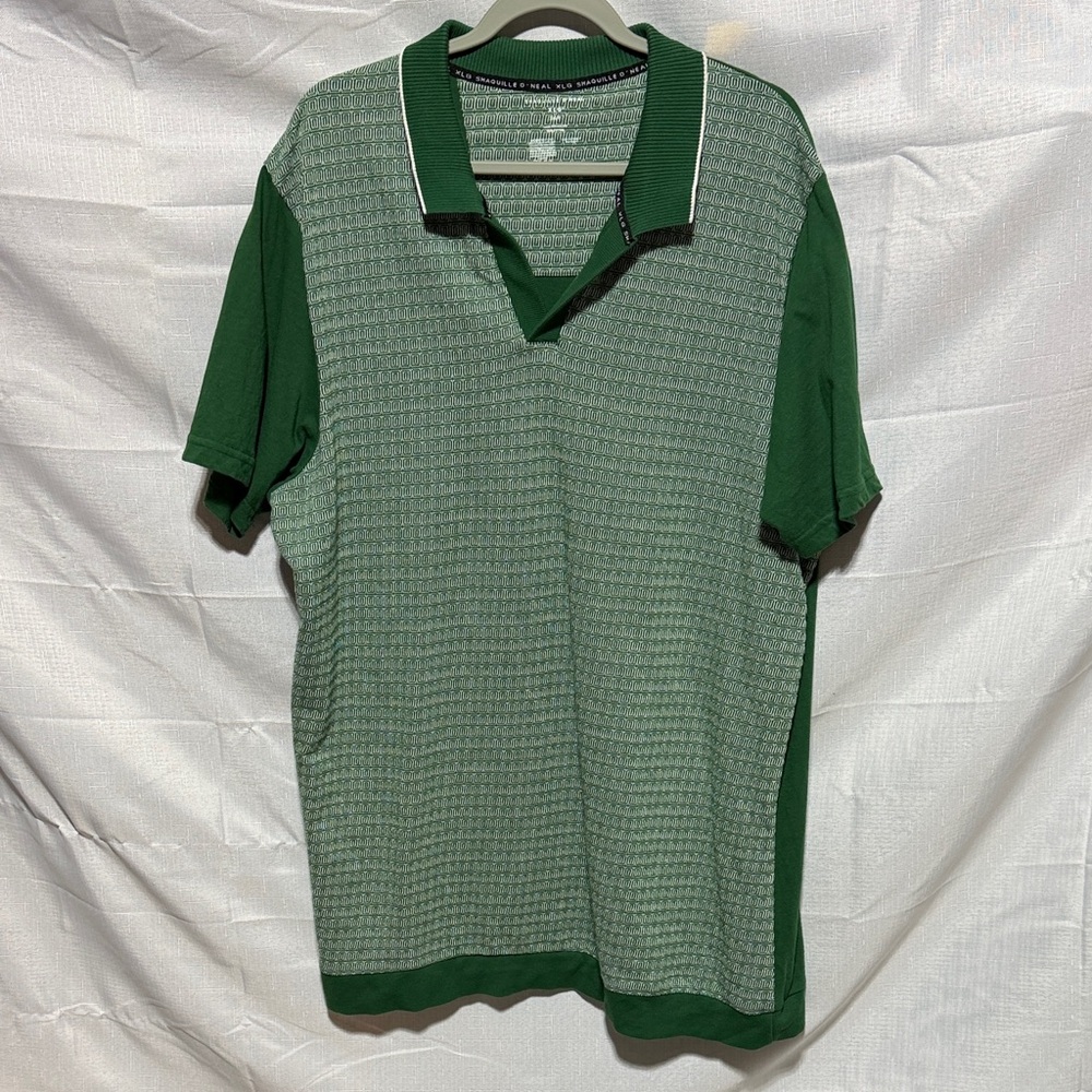 Shaquille O'Neal Jacquard Mens Regular Fit Short Sleeve Polo Shirt